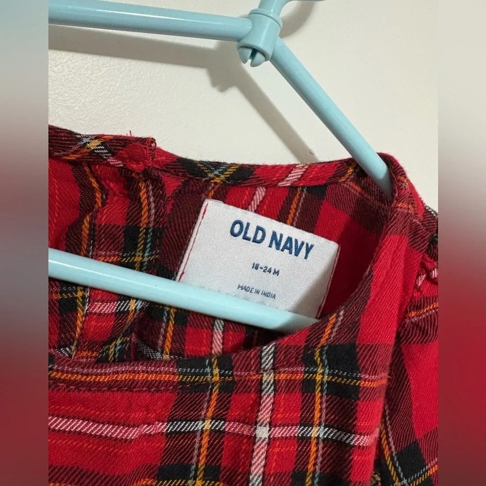 Old Navy Red Plaid Shirt - Picture 3 of 4